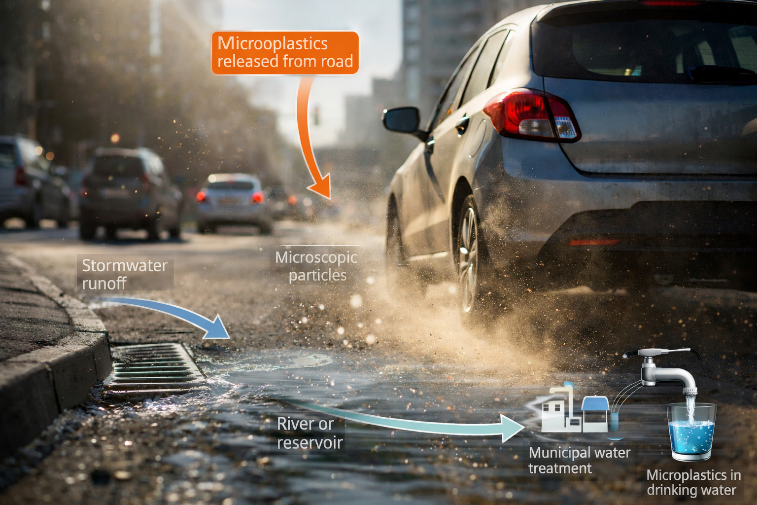 Invisible Pollution: How Microplastics from Transport Are Entering Our Drinking Water!